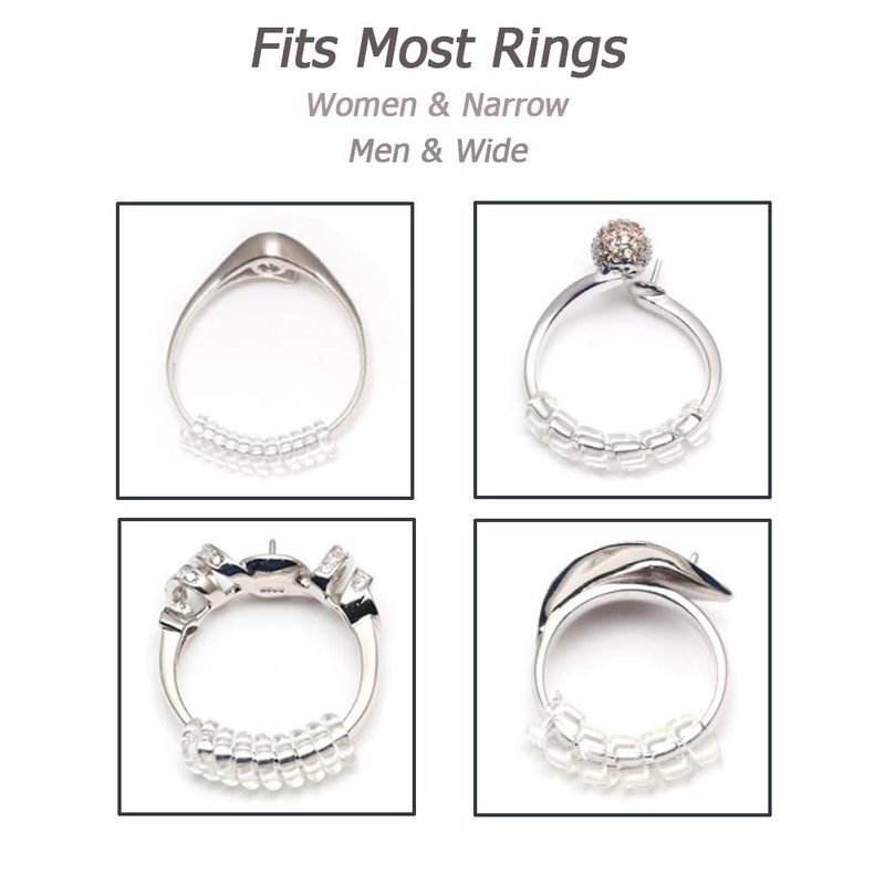 Supertina Ring Size Adjuster for Loose Ring Clear Silicone Ring Guard for Women Men Four Different Size (12) 12 - NewNest Australia