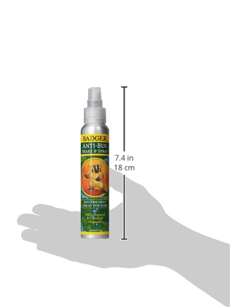 Badger - Anti-Bug Shake & Spray, DEET-Free Natural Bug Spray, Eco-Friendly, Certified Organic Mosquito Spray, Great for Kids, Insect Repellent, 4 Fl Oz - NewNest Australia