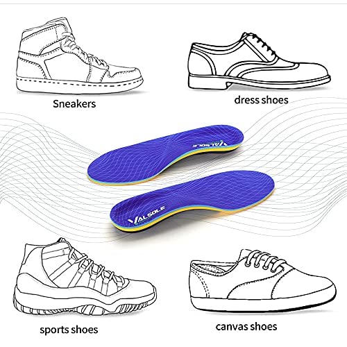 VALsole Orthotic Insole,Arch SupportFor Insole,Plantar FasciitisInsole ,for OverPronation,Flat Feet,Metatarsalgia,Heel Pain, Insoles for Men and Women,Blue (UK 13-31cm, Blue-V227) UK 13-31cm - NewNest Australia