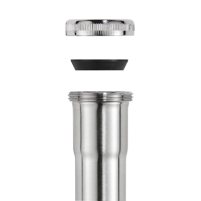 Brass Slip Joint Extension Tube 1-1/4” OD x 12” with Nut and Rubber Washer, P Trap Extension Tube, Sink Drain Tailpiece Tube Extension, Brushed Nickel - NewNest Australia