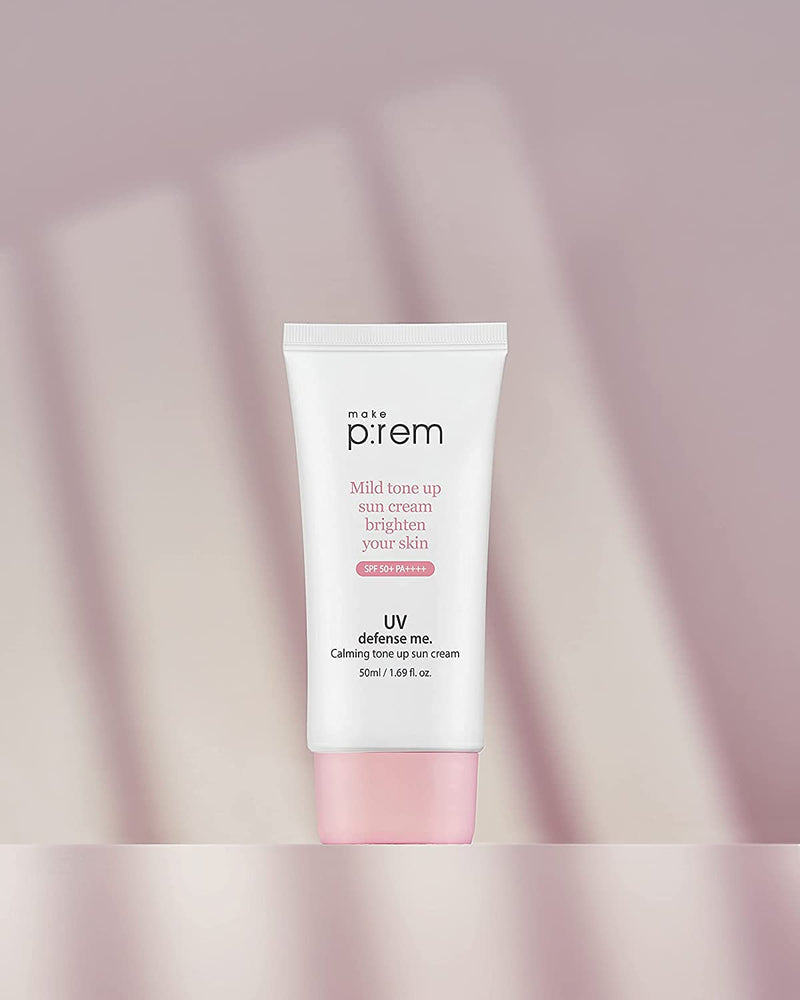 [MAKE P:REM] UV defense me. Calming Tone up Sun Cream SPF 50+ PA++++ 50ml - NewNest Australia