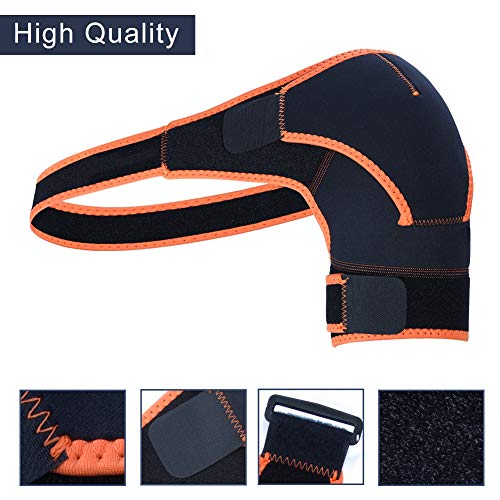 Vgeby Shoulder Brace Adjustable Shoulder Support Brace Strap Shoulder Support Compression Bandage Wrap For Injuries Shoulder Pain Shoulder Dislocation Sports Gym - NewNest Australia