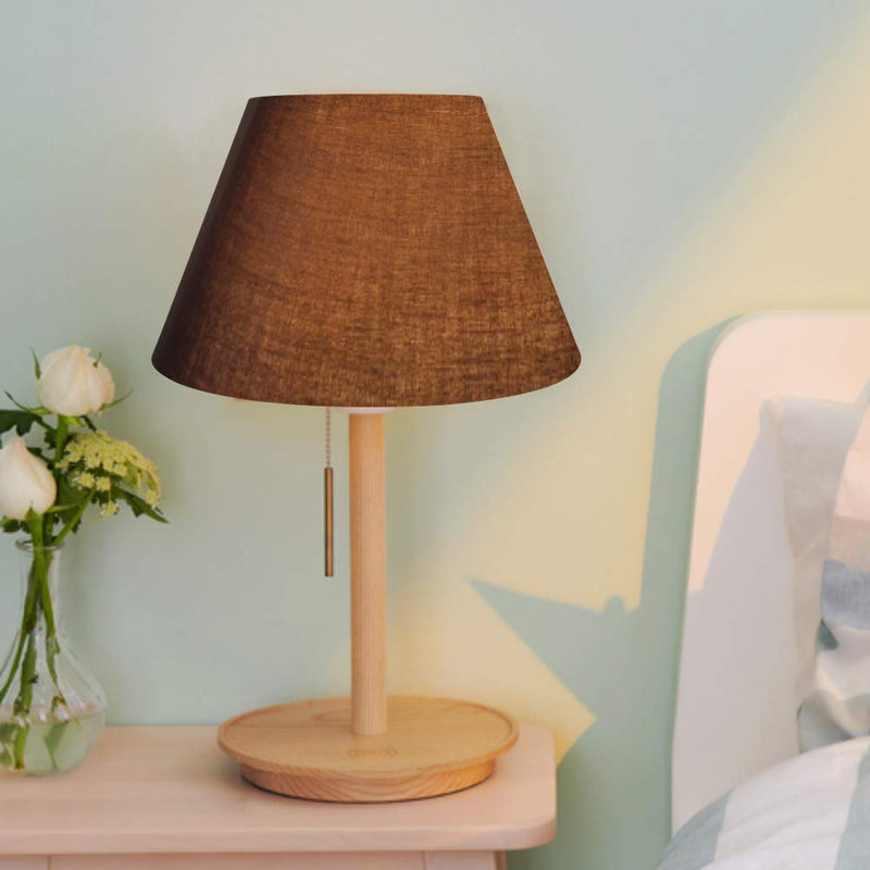 ALUCSET Medium Lamp Shade, Barrel Fabric Lampshade for Table Lamp and Floor Light,7x13x7.8 inch,Natural Linen Hand Crafted,Spider (Black) Black - NewNest Australia