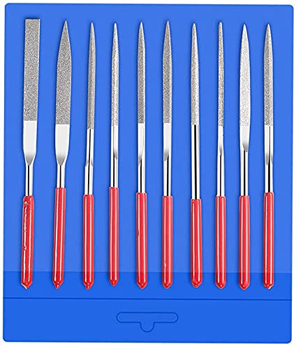 Bestgle 10Pcs 4mm x 160mm Mini Diamond Needle File Set for Carving Metal Ceramic Tile Glass Wood Fit Jewelers Hobby 4*160mm - NewNest Australia