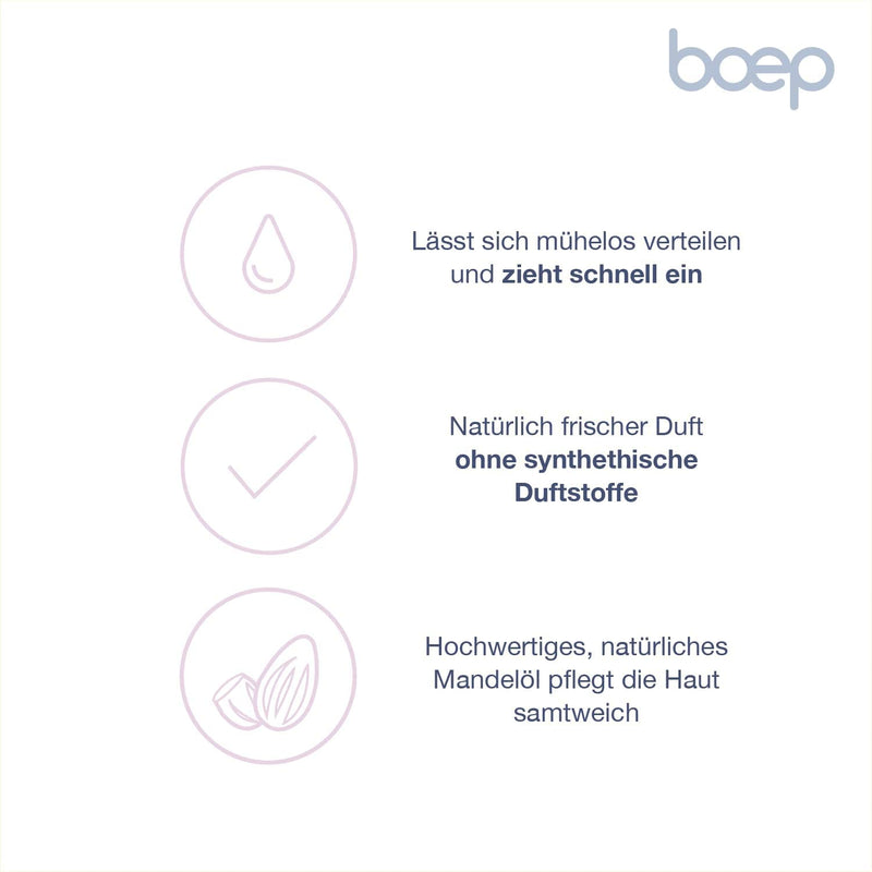 Boep Baby Almond Oil For Newborn Care And Baby Massage Natural Cosmetics Baby Oil Vegan And Made In Allg√§U Lovingly Developed By A Doctor And Mum (New In The 125 Ml Glass Bottle) - NewNest Australia