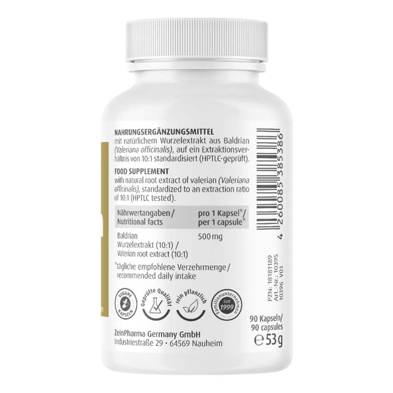 Valerian 500 mg capsules 90 pieces - NewNest Australia