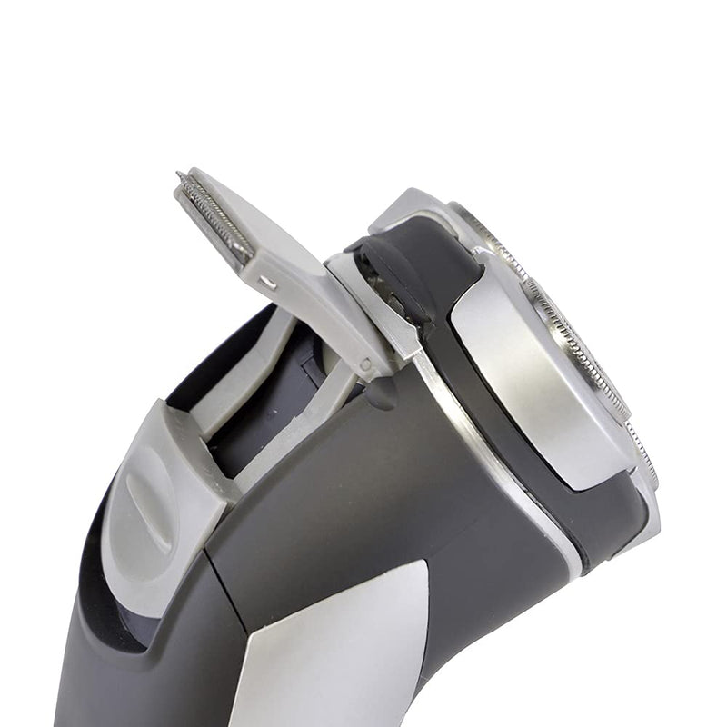 Paul Anthony Pro Series 3 Titanium Mens Cordless Rotary Shaver / 3 Titanium Steel Flexible Heads / 40 Minute Usage / Washable Head / Comfortable Rubberised Grip - Silver / Black - H5010BK Rotary Shaver Pro - NewNest Australia