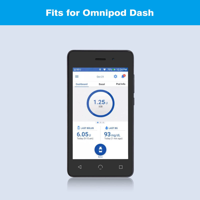 MEDMAX Silicone Case for Omnipod Dash PDM (Personal Diabetes Manager), Lightweight Shockproof Anti Slip Protective Cover Soft Gel Skin with Raised Bezel for Omnipod Dash Device (Black) Black - NewNest Australia