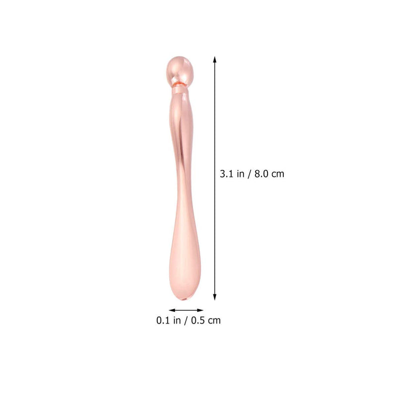 Beaupretty Eye Cream Massgae Sticks Alloy Eye Cream Applicator Eye Roller Facial Face Massager for Women,2pcs(Rose gold) 8X0.5CM Pink - NewNest Australia