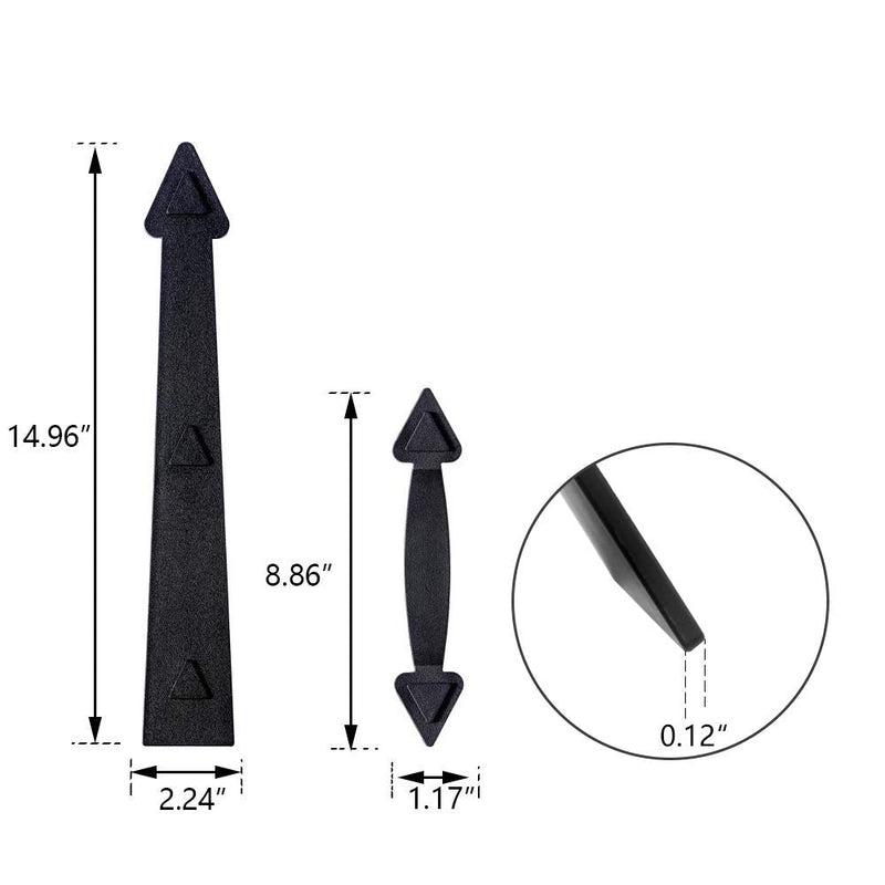 skysen Magnetic Garage Door Decorative Faux Hinges Handles Accents Hardware Kit Black(cxckls) - NewNest Australia