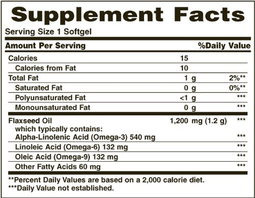 Flaxseed Oil and Omega 3 by Nature's Bounty, Dietary Supplement, Supports Cardiovascular Health, 1200 mg, 125 Softgels - NewNest Australia