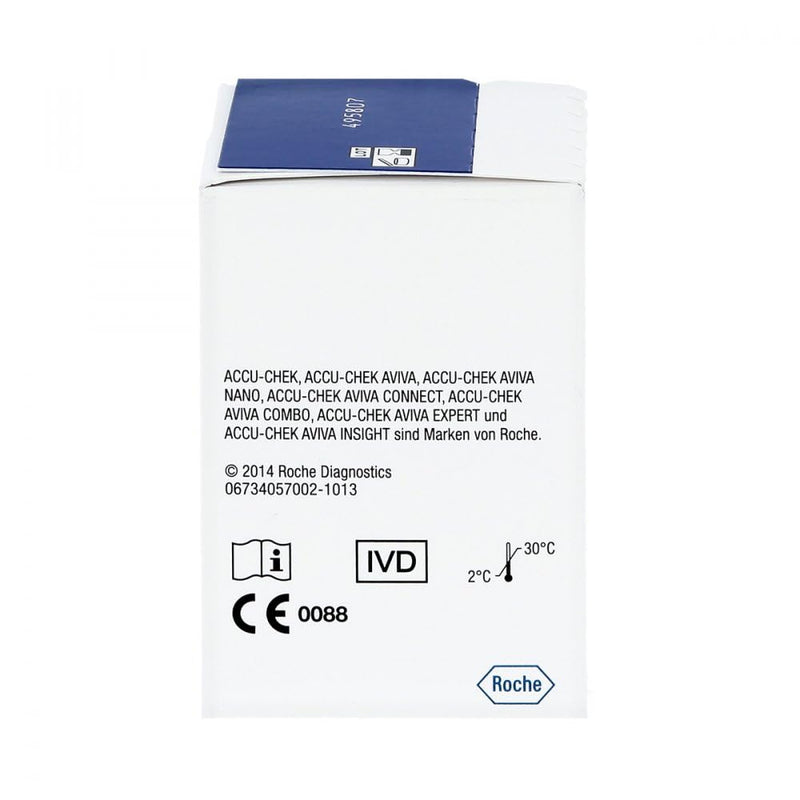 Accu Chek AVIVA blood sugar test strips, unisex, pack of 1 (1 x 50 pieces) - NewNest Australia