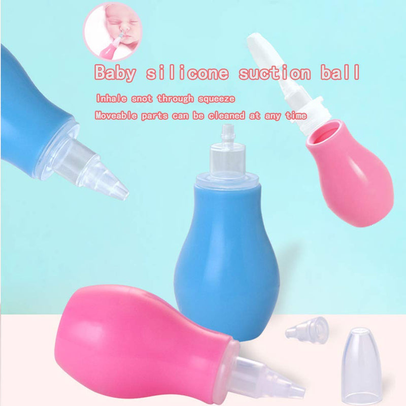 Baby Grooming Kit, 8 in 1 Baby Hair Brush/Nail Clipper/Nose Cleaner/Finger Toothbrush/Nail Scissors/Manicure Kit for Baby Care Keep Healthy and Clean(Blue Pink Yellow) (Pink) - NewNest Australia