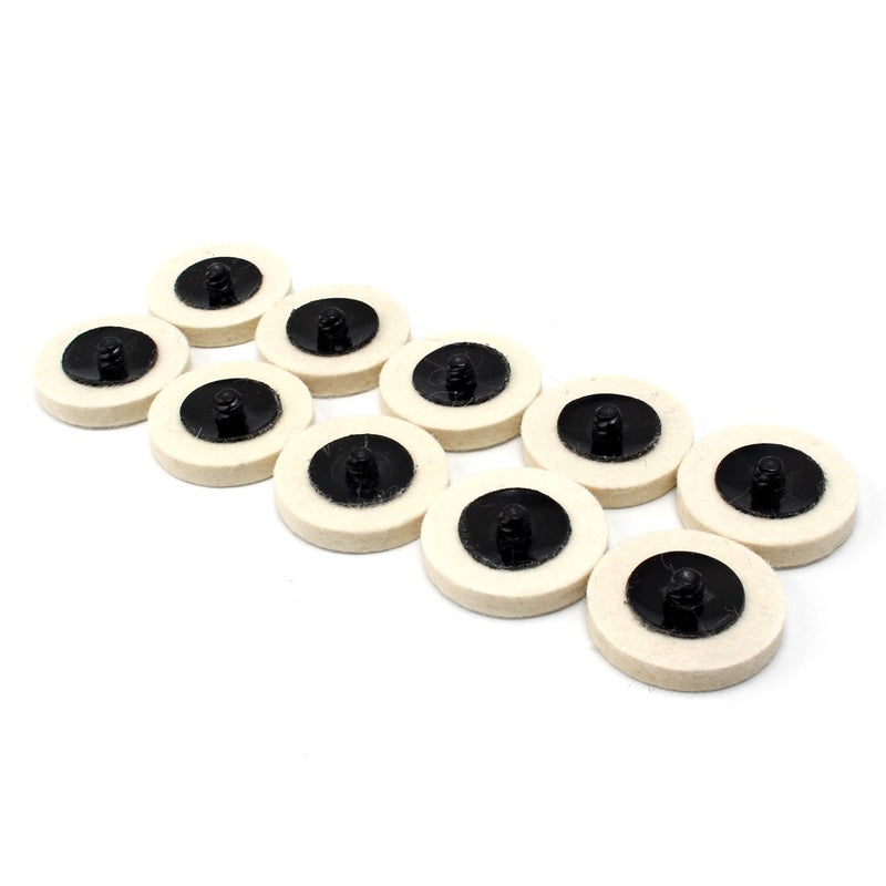 10 Piece Roloc Style 2" Wool QC Disc Polishing Buffing Pads Wheels 2-inch（10Pcs） - NewNest Australia