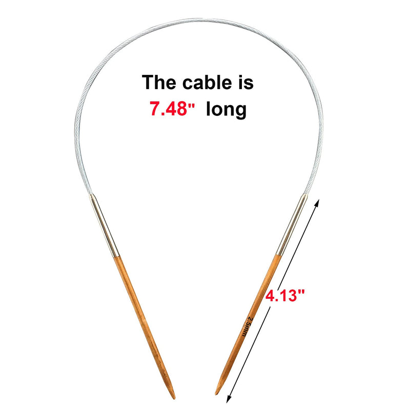 Mdoker Bamboo Circular Knitting Needle Size 2 16 Inch Circular Knitting Needles for Handmade Knitting DIY and Any Weaven Yarn Projects(US Size 2,2.5mm) US-2-(2.5mm) - NewNest Australia