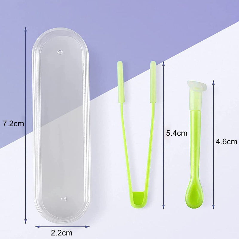 Contact Lens Tweezers, Contact Lens Aid For Inserting, Contact Lens Suction Cup, Silicone Contact Lens Remover, Pack Of 2 Contact Lens Insert Remover With Storage Case (Green) - NewNest Australia