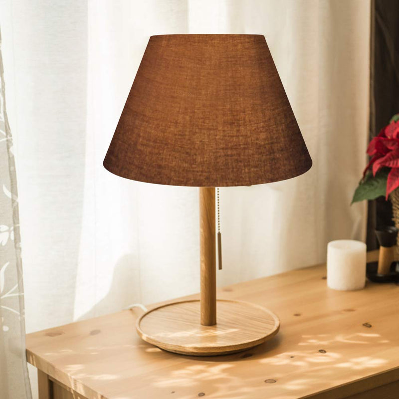 ALUCSET Medium Lamp Shade, Barrel Fabric Lampshade for Table Lamp and Floor Light,7x13x7.8 inch,Natural Linen Hand Crafted,Spider (Black) Black - NewNest Australia