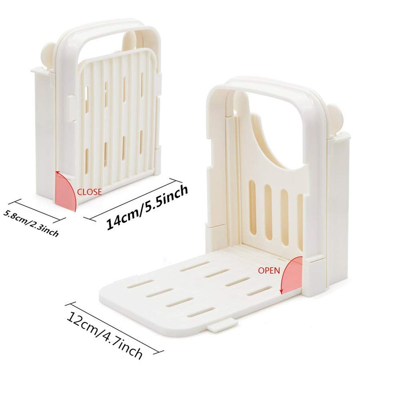 HYAM Bread Slicer, Adjustable Bread/Roast/Loaf Slicer Cutter,Folding Bread Toast Slicer Bagel Loaf Slicer Sandwich Maker Toast Slicing Machine with 5 Slice Thicknesses - NewNest Australia