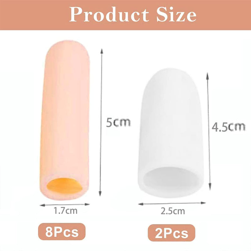 Gel Finger Cot, Gel Finger Protection, Silicone Gel Finger Cots Thumb Protection, Finger Sleeves, Finger Bandages, Ideal For Finger Cracking, Finger Arthritis, Finger Calluses, Pack Of 10 - NewNest Australia