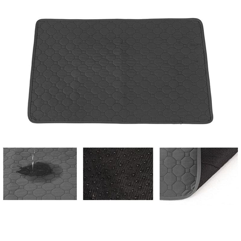 Waterproof Seat Pad Absorbent Incontinence Pad Washable Reusable Seat Protector Pad Four Layers Healthcare Chair Pad Non-Slip Under Pad for Men Women Baby Senior and Pet,22"X21" (Black) Black - NewNest Australia