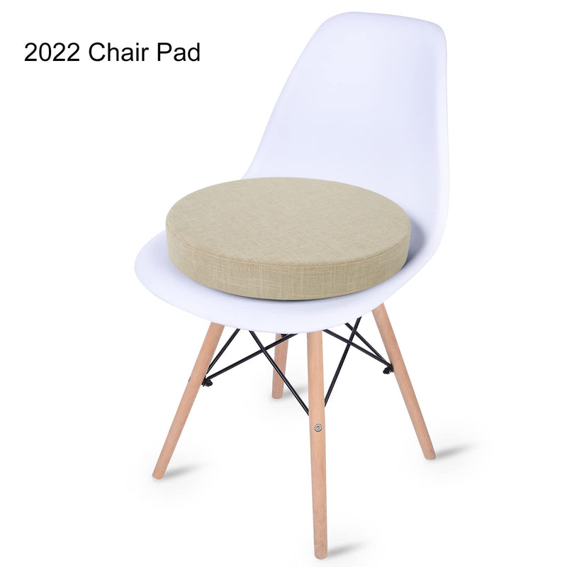 Tromlycs Round Chair Seat Cushion Pad 16 inch for Circle Stool Chairs Non Slip Decorative Foam Cushion Pillow, 1 Piece, 16 x 16 inches, White Beige - NewNest Australia