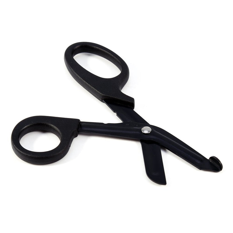 Bandage Scissors 1pc 7" Stainless Steel Nurse Scissors 18.3 x 9.2cm Paramedic First Aid Shears for Cutting Nylon Fabrics Ropes Bandages(Black) Black - NewNest Australia