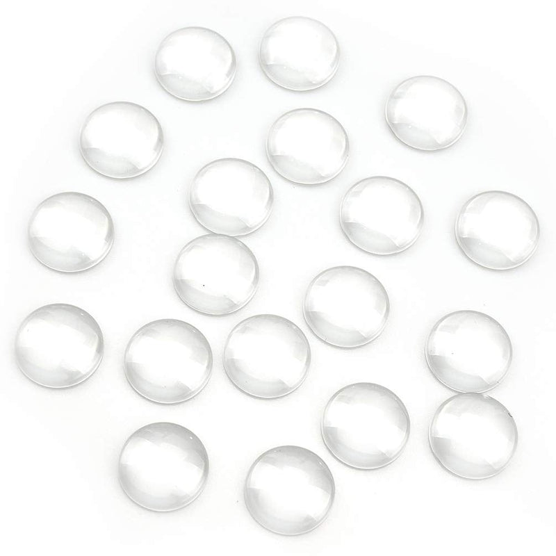 Foraineam 150 Pieces 1 inch Glass Dome Cabochons Crystal Clear Round Cabochon for Photo Pendant Craft Jewelry Making - NewNest Australia