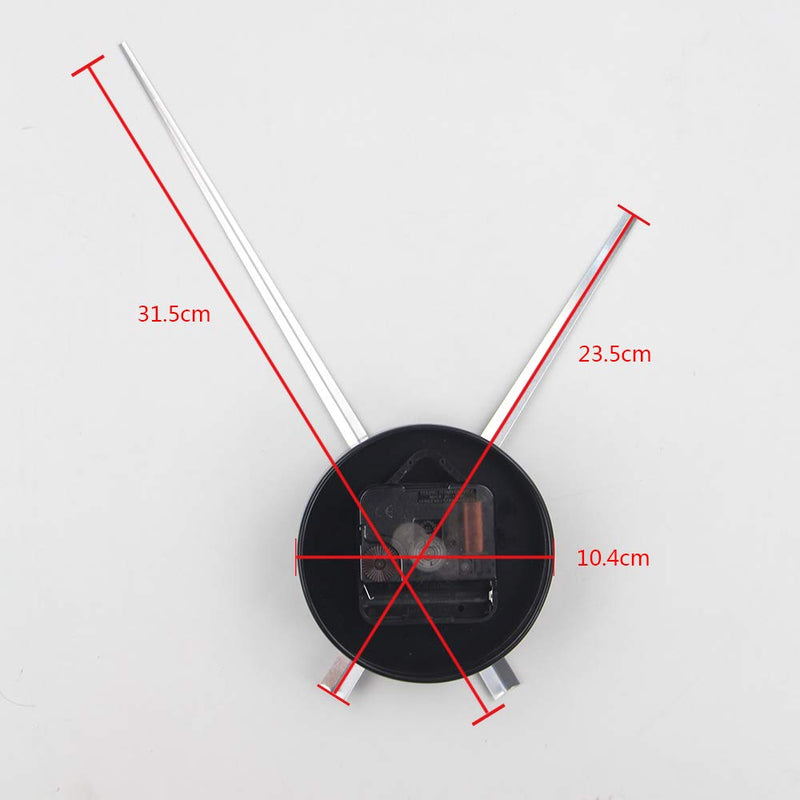 NewNest Australia - Amazlife 3D Clock Hands, DIY Large Clock Movement Mechanism with Long Spade Hand, 3D Wall Clocks Home Art Decoration (Black) Black 