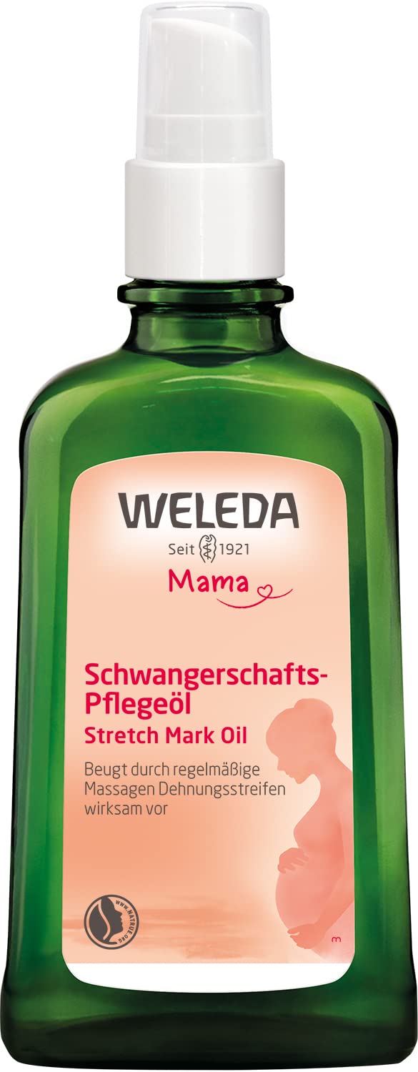Weleda Organic Mama Pregnancy Care Oil - Natural Cosmetics Massage Pregnancy Oil for Preventing Stretch Marks on the Stomach, Thighs and Chest (1 x 100 ml) - NewNest Australia