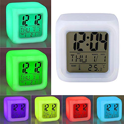 NewNest Australia - AnkasAsasd Basketball Alarm Clock for Kids, LED Digital Bedroom Alarm Clock Easy Setting Cube Wake Up Clocks Soft Nightlight Large Display Ascending Sound One Size 