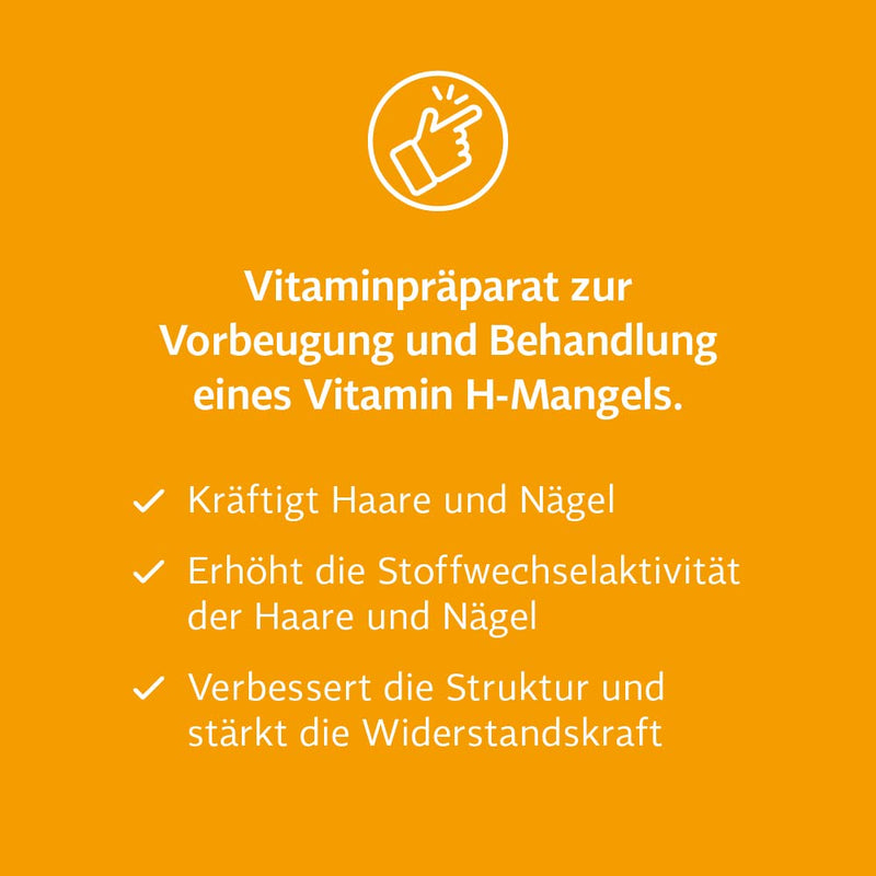 BIO-H-TIN Vitamin H 5 mg (biotin) for healthy hair and nails, 90 tablets for 6 months, 90 pieces (pack of 1) - NewNest Australia