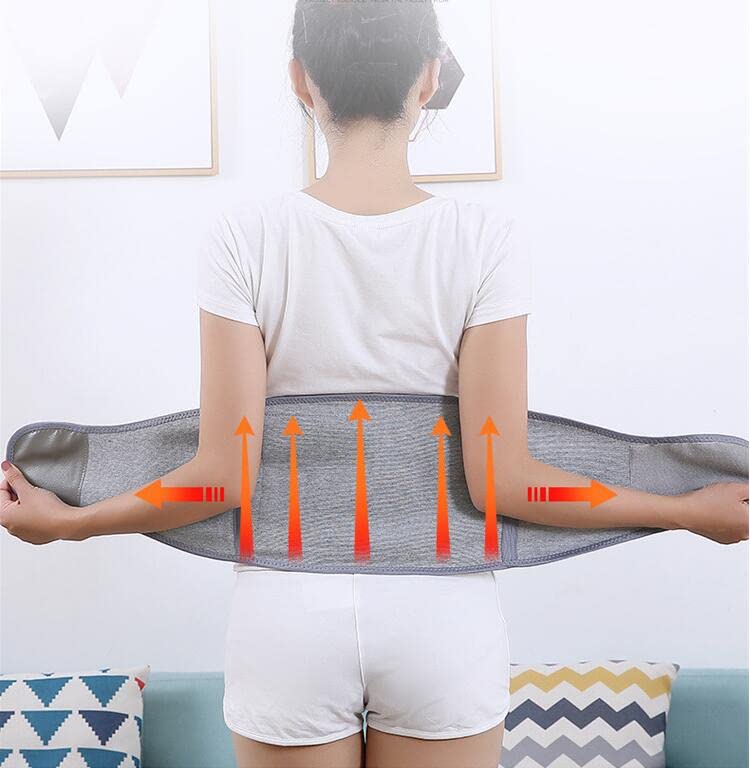 Winter Thicken Cashmere Waist Warmer Band Thermal Abdominal Binder Stomach Lumbar Back Support Brace Waist Wrap Belt Band Back Kidney Warmer Pain Relief Recovery for Women Men Waistline 34-43inch Grey - NewNest Australia