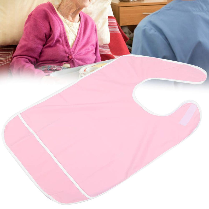 Waterproof Adult Bib, Anti-oil Wide Coverage Dining Aid Bib Protector for Elderly Seniors and Disabled Reusable Leakproof Apron(45 x 65cm/17.7 x 25.6in-Pink) 45 x 65cm/17.7 x 25.6in pink - NewNest Australia