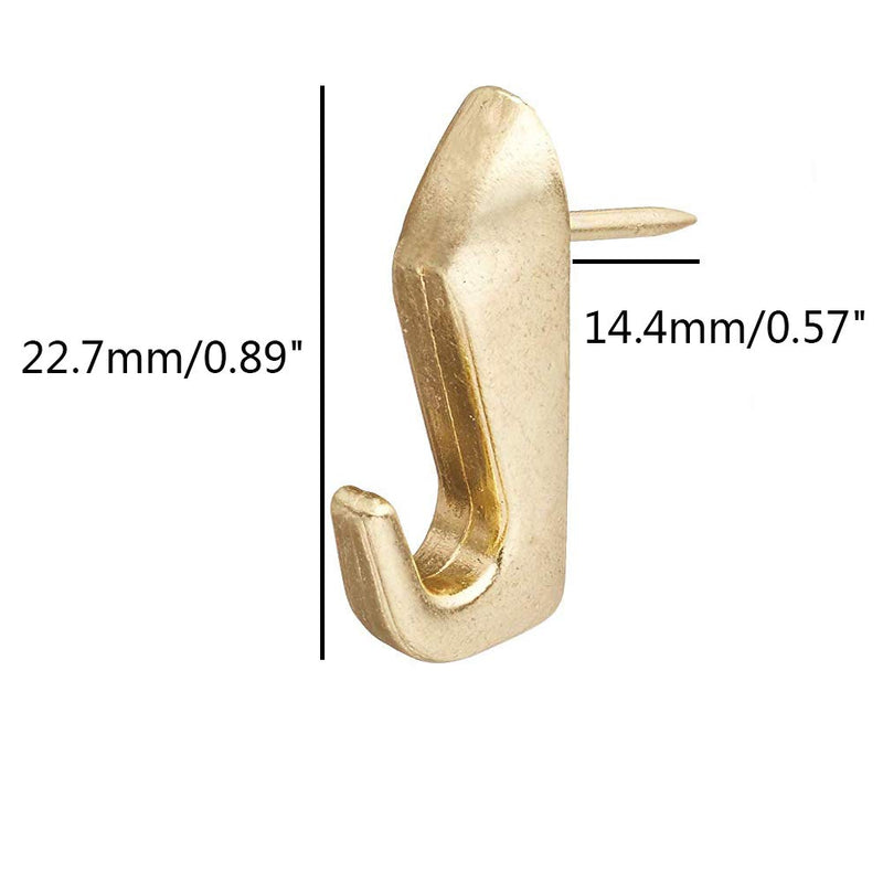 NewNest Australia - ROOS 20 Pieces High-Heeled Shoes Shape Pushpin Hooks Zinc Alloy Push Pin Hanger Hooks Gold 