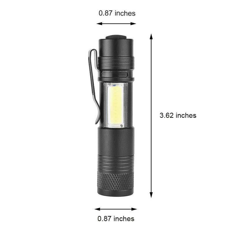 MODOAO COB LED Flashlights,Ultra Bright 4 Modes Zoomable Mini Handheld Torch,Waterproof Pocket Lights Adjustable Focus Handheld Flashlight (6 Pack) 6 Pack - NewNest Australia