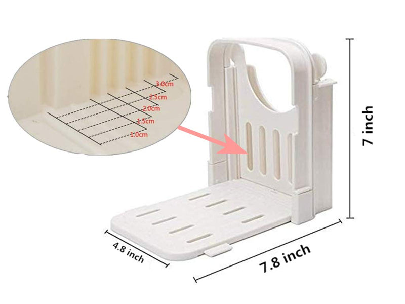 HYAM Bread Slicer, Adjustable Bread/Roast/Loaf Slicer Cutter,Folding Bread Toast Slicer Bagel Loaf Slicer Sandwich Maker Toast Slicing Machine with 5 Slice Thicknesses - NewNest Australia