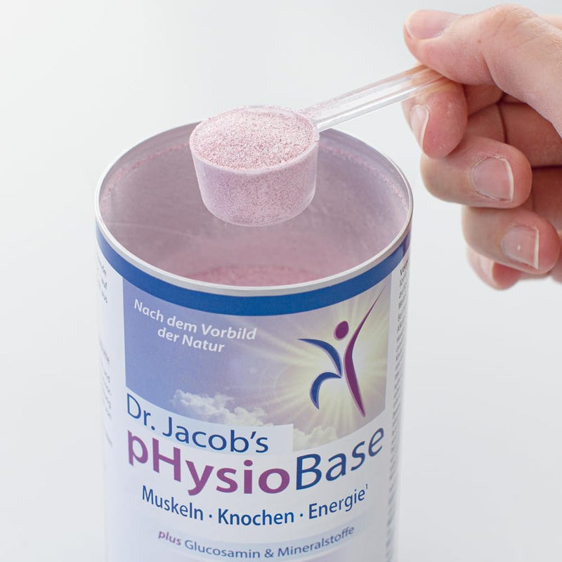 Dr. Jacob's pHysioBase 300 g can I vegan with the power of real berries & glucosamine I based on citrate & lactate, potassium, magnesium, calcium, vitamin CI for muscles¹, bones² & immune system³ - NewNest Australia