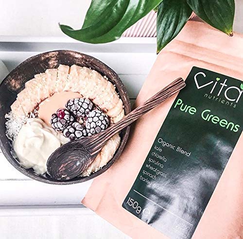 Vita Nutrients | Pure Greens | Premium Organic Superfood Powder Blend 150g | Vegan & Gluten Free | 6 Plant Based Supergreens, Rich in Vitamins, Minerals and Fibre | Made in The UK - NewNest Australia
