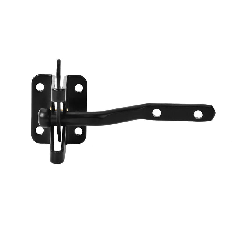 Self-Locking Gate Latch - Post Mount Automatic Gravity Lever Wood Fence Gate Latches with Fasteners/4.7 Inch Black Finish Steel Gate Latch to Secure Pool - NewNest Australia