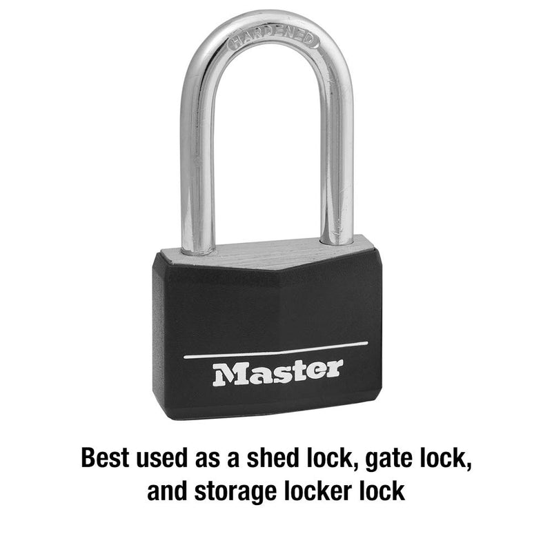 Master Lock 141DLF Covered Aluminum Padlock with Key, Black 1 Pack - NewNest Australia