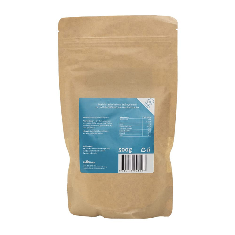 Rheinnatur Erythritol 500 G - Sugar Substitute Without Calories With 70% Of The Sweetening Power Of Sugar - Vegan, Gluten-Free & Suitable For Diabetics 500 G (Pack Of 1) - NewNest Australia