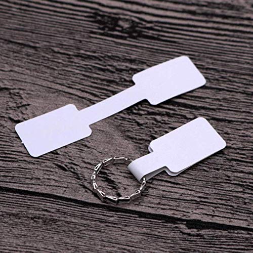 Aeyistry 100 Pcs/Lot 1.3cm x 6cm Blank Jewelry Price Tags Stickers, Jewelry Identification Stickers, Labels Ring Sticker Hangtags - NewNest Australia