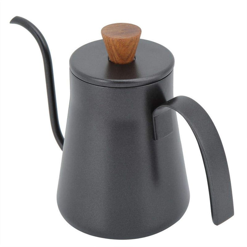 Kettle Coffee Pot, 400ml Stainless Steel Coffee Water Tea Narrow Mouth Pot with Handle Lid, Black. - NewNest Australia