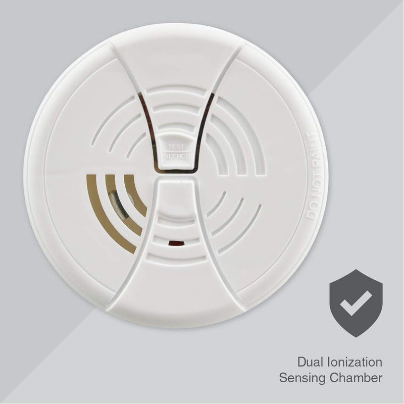 First Alert BRK FG250B Dual Ionization Smoke Alarm with 9-Volt Battery, 1", White - NewNest Australia