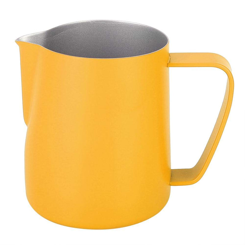 Coffee Latte Cup, Stainless Steel Milk Frothing Jug Frother Coffee Latte Container Cup Coffee Utensils 350ml (Yellow) Yellow - NewNest Australia