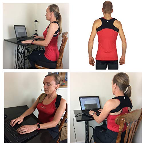 gr8ful® Posture Corrector | Physio Spinal Brace, Men, Women & Kids. Back, Shoulder & Neck Pain Relief, Black, 1 Size, Adjustable Neoprene Discreet Design, Fab for Sports Use. - NewNest Australia