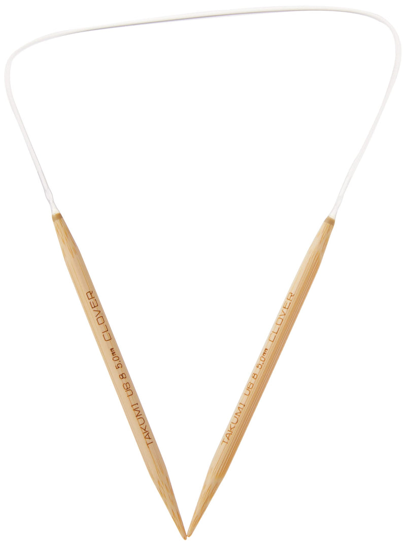 Clover 3016/16-08 Takumi Bamboo Circular 16-Inch Knitting Needles, Size 8 - NewNest Australia