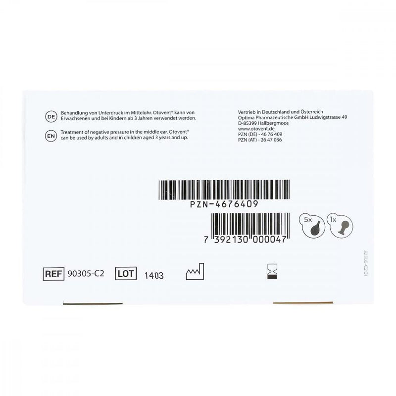 OTOVENT system 1 nose piece + 5 air membranes 1 piece - NewNest Australia