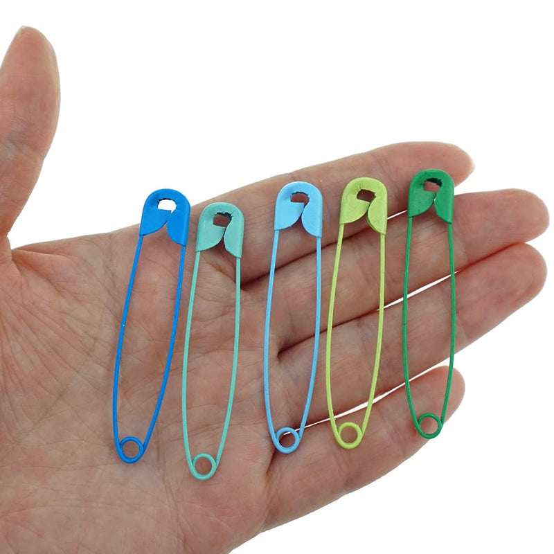 SaktopDeco Safety Pins 2.16 Inch 5 Colors Metal Safety Pins for Handcrafts DIY Sewing Art Craft Pin Pack of 100 - NewNest Australia