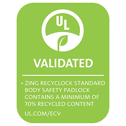 ZING 7050 RecycLock Safety Padlock, Keyed Different, 3" Shackle, 1-3/4" Body, Green - NewNest Australia